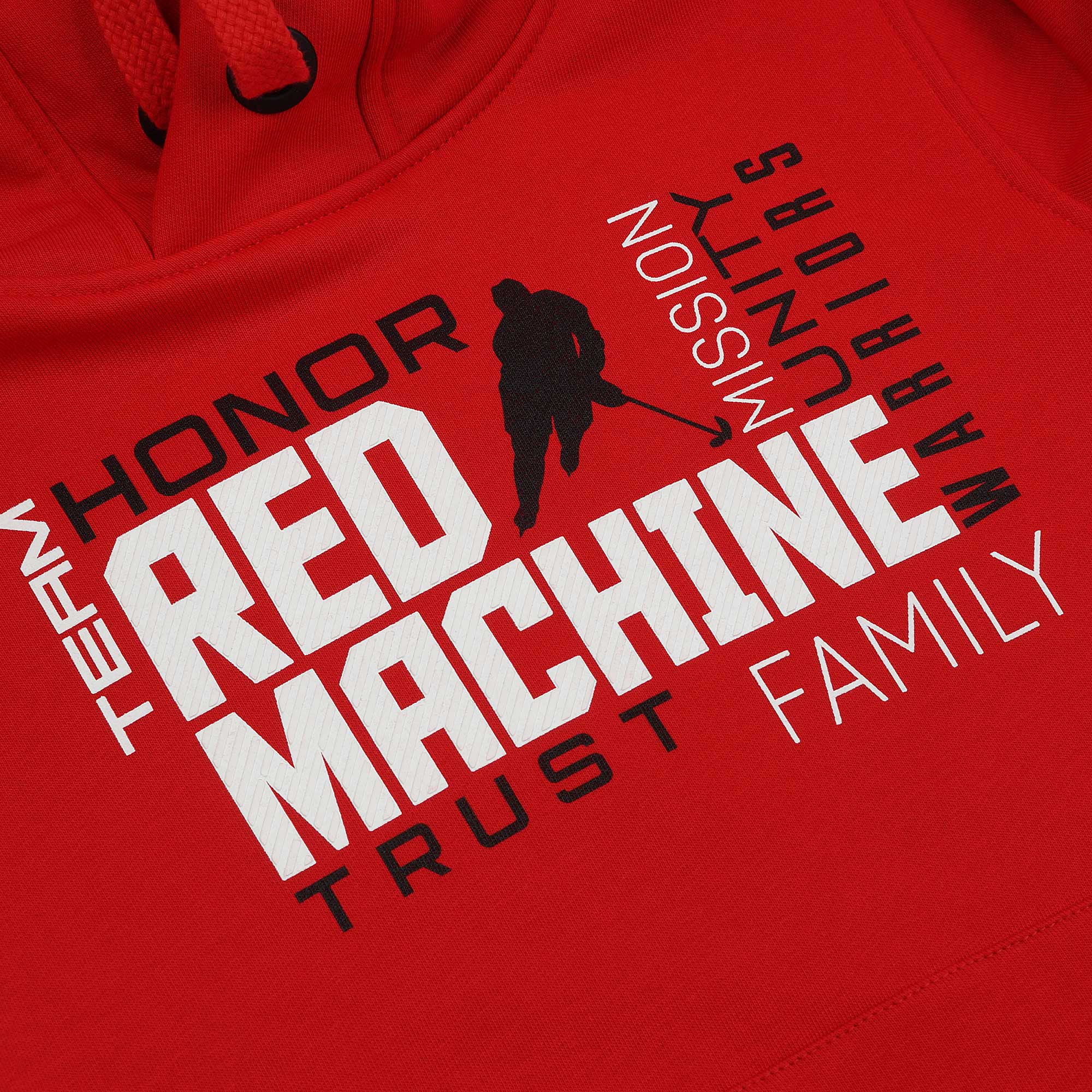 Худи подростковое красное "Red Machine. Team Family"