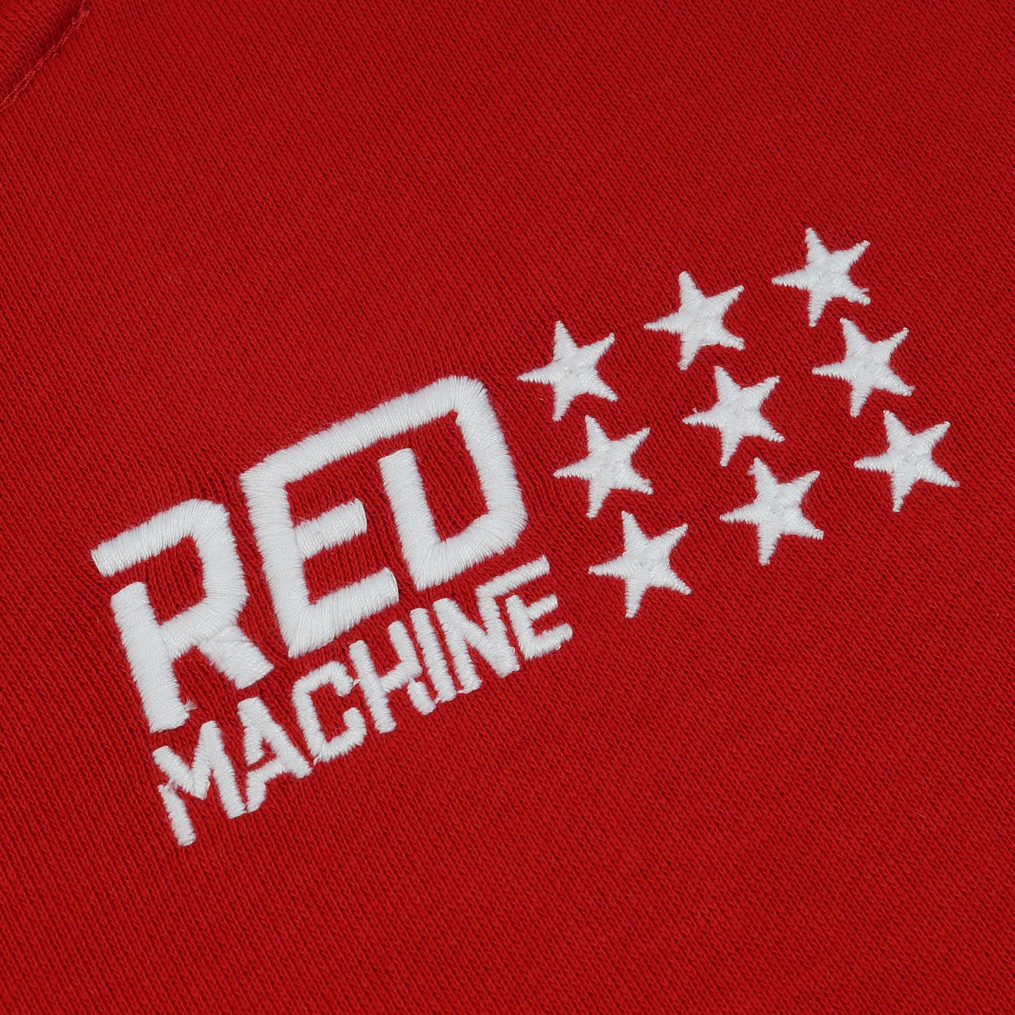 Худи мужское красное с отворотом "Red Machine"