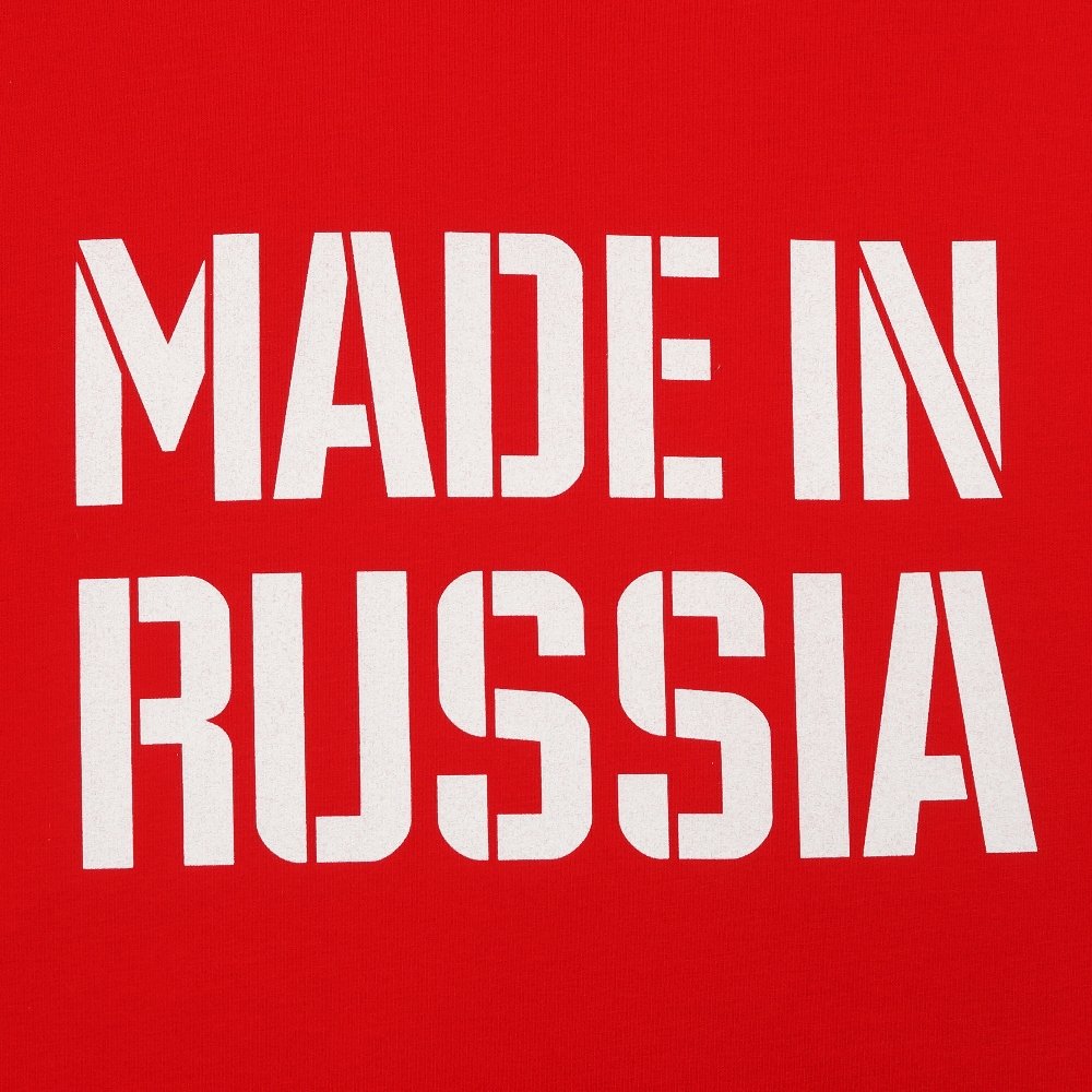 Футболка мужская красная "Made in Russia"