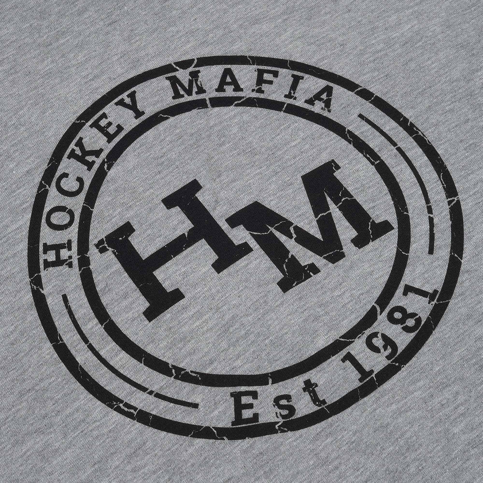 Футболка мужская "Hockey Mafia. Est 1981. круг" серая