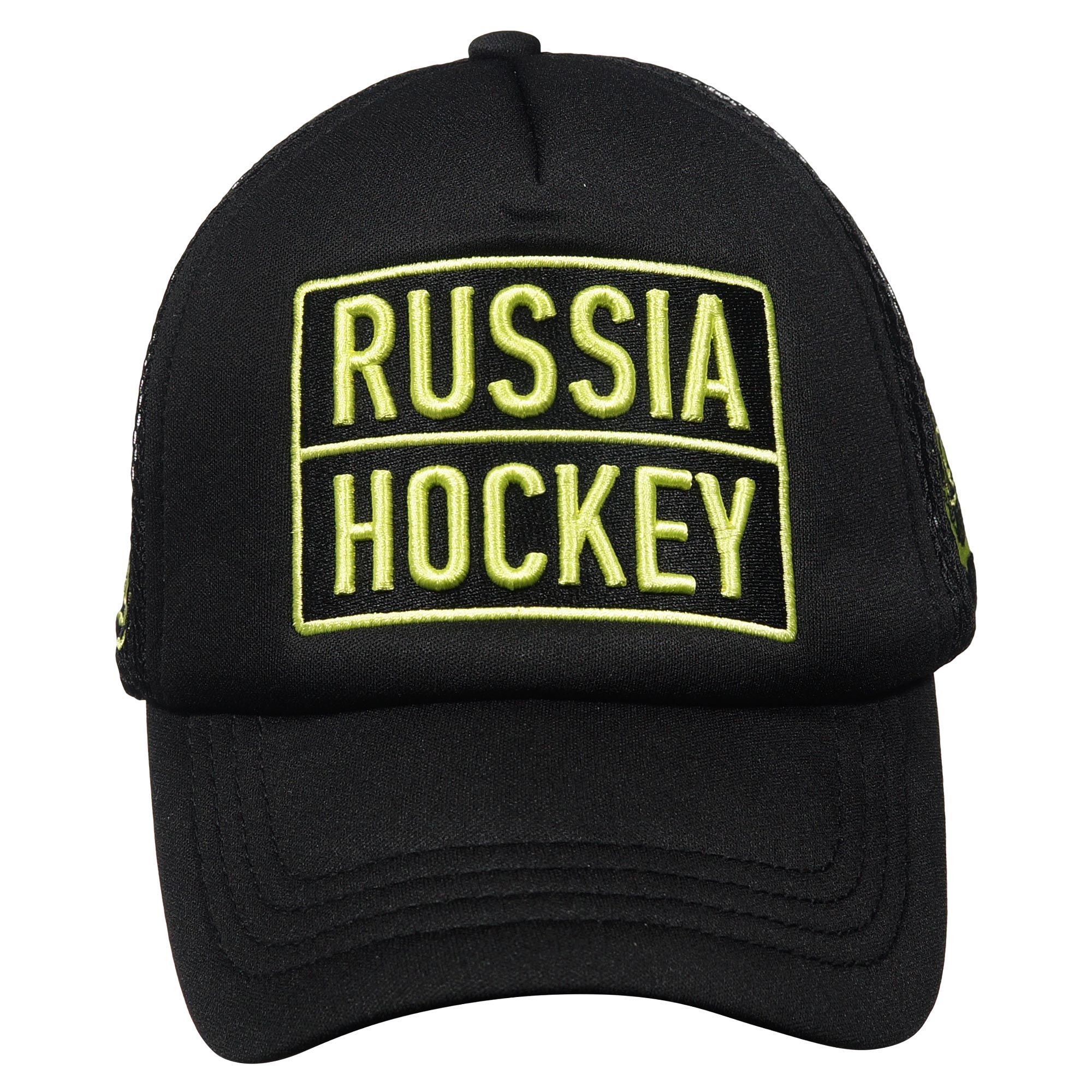 Бейсболка черная "Russia Hockey"