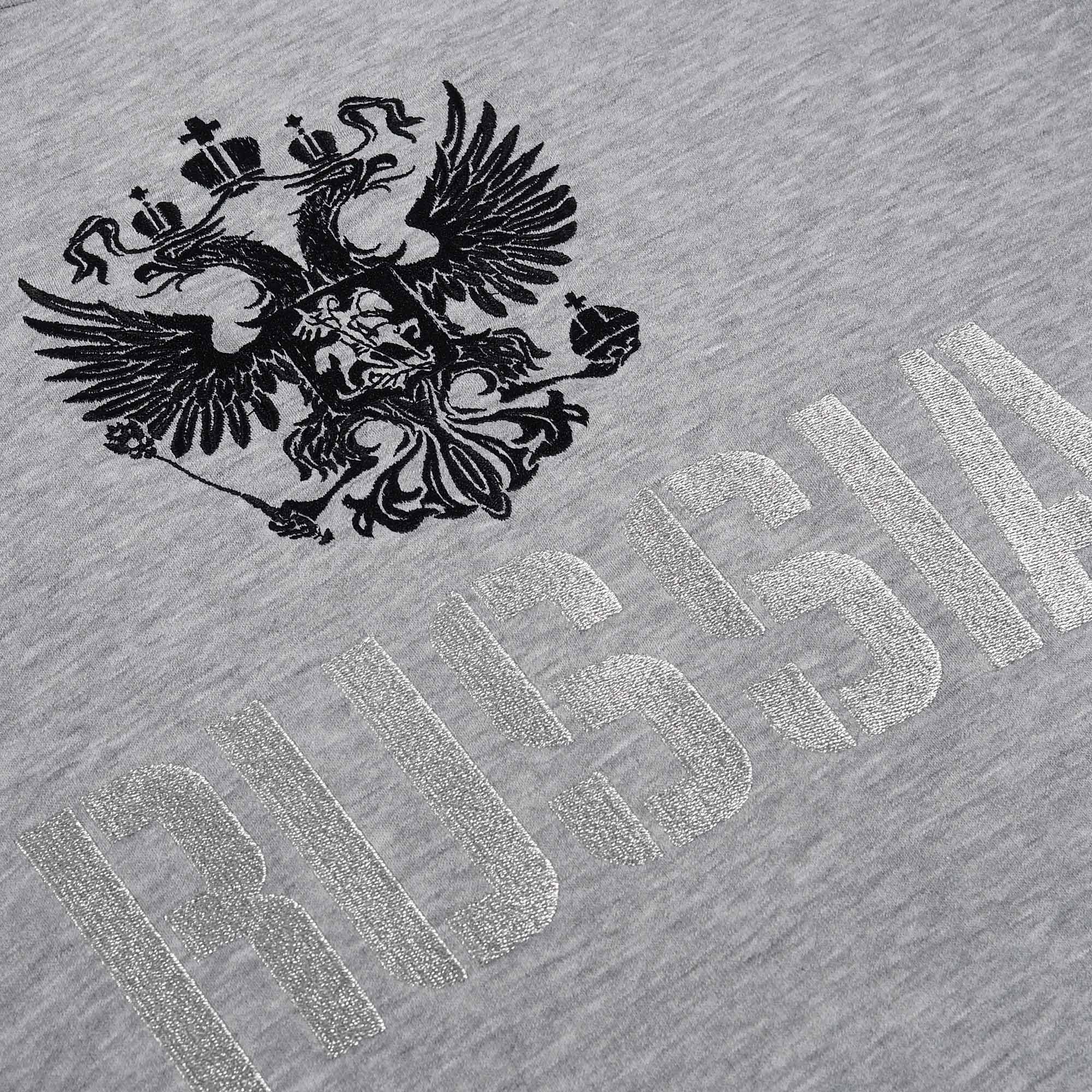 Свитшот женский серый "Russia"