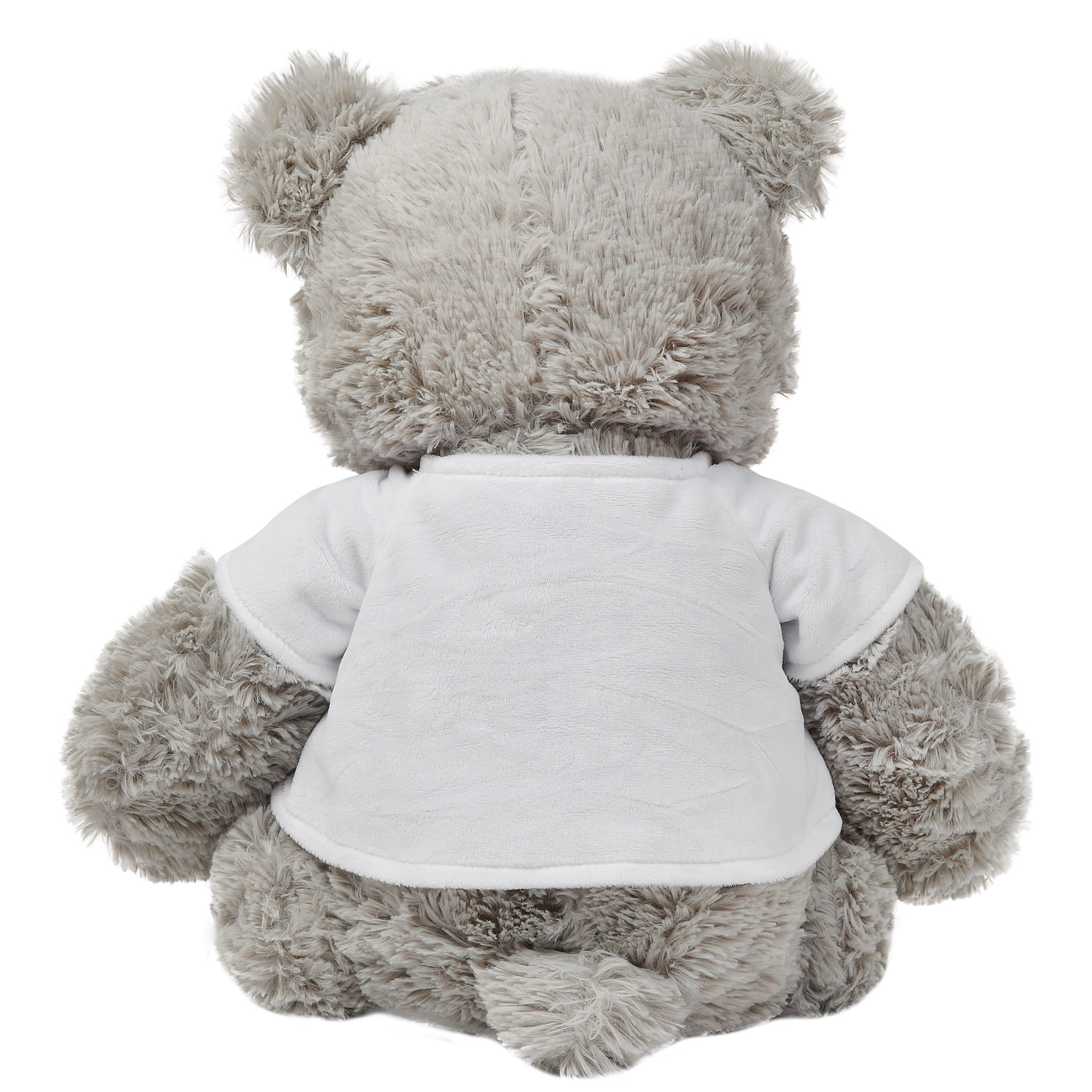 Мягкая игрушка Медведь серый  в  футболке 40см