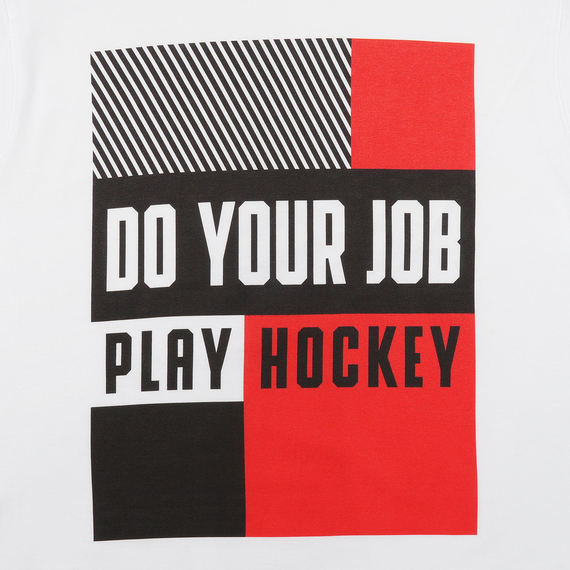 Футболка_Do your job play hockey белый