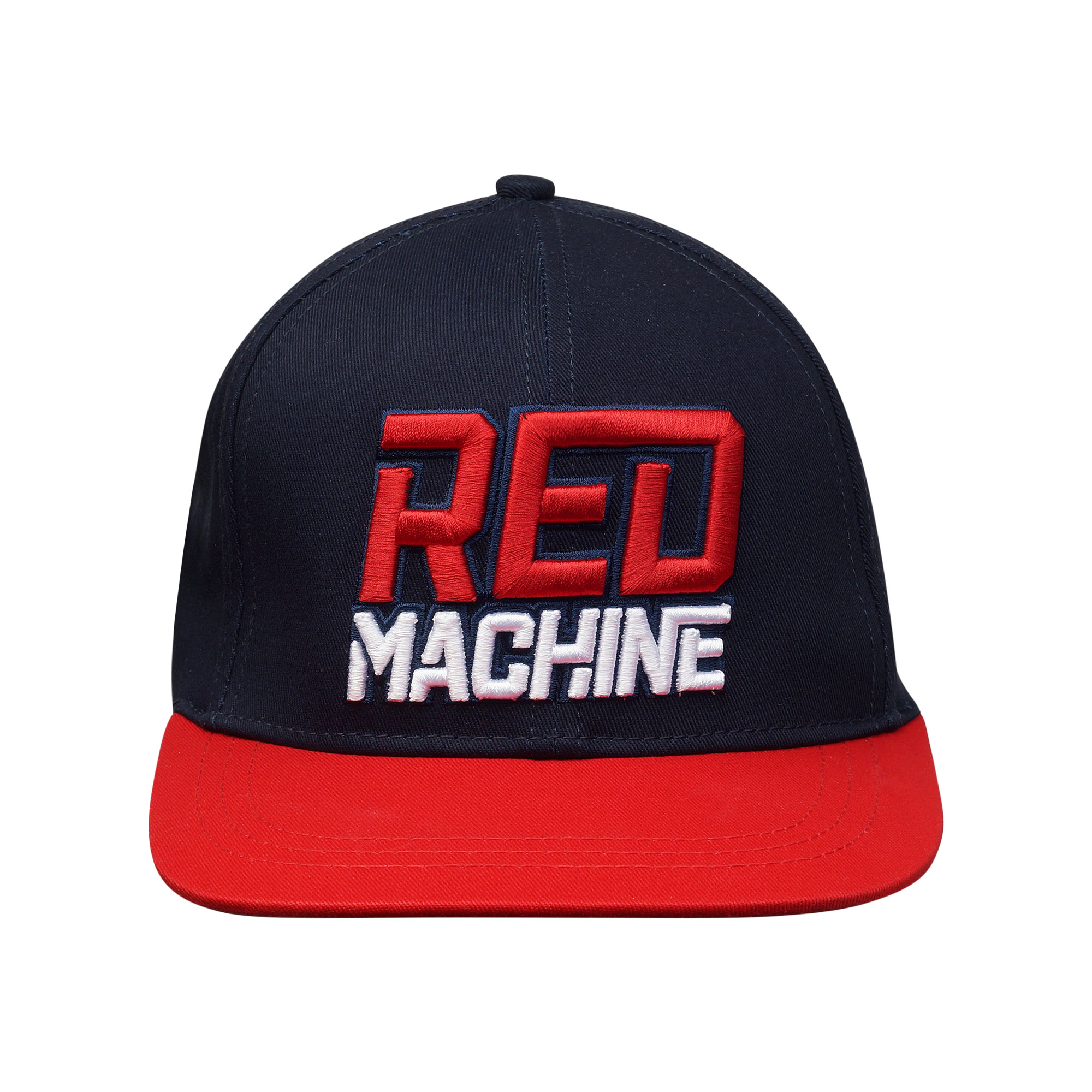 Кепка с плоским козырьком мужская Red Machine с красным козырьком