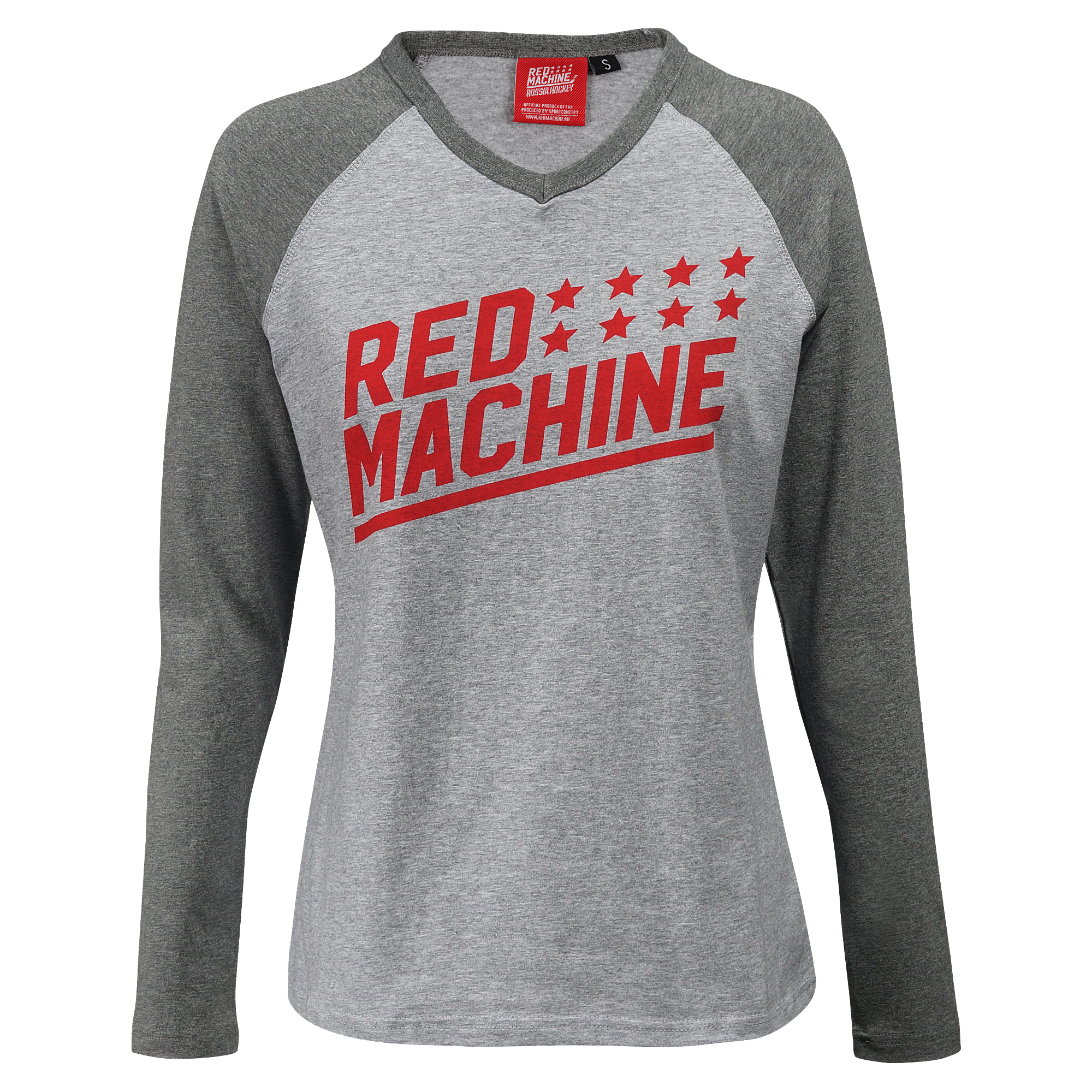 Лонгслив женский серый "Red Machine"