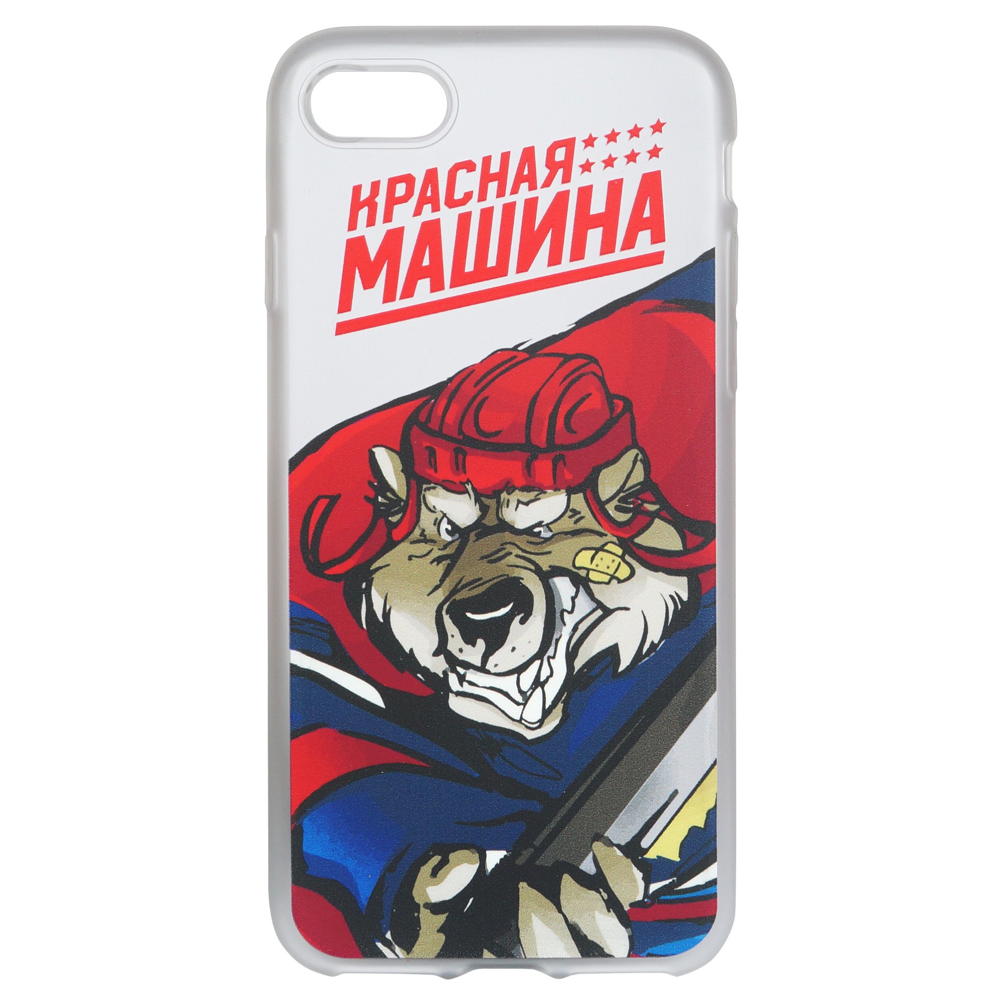 Чехол на iphone 7 медведь "Красная Машина", силикон