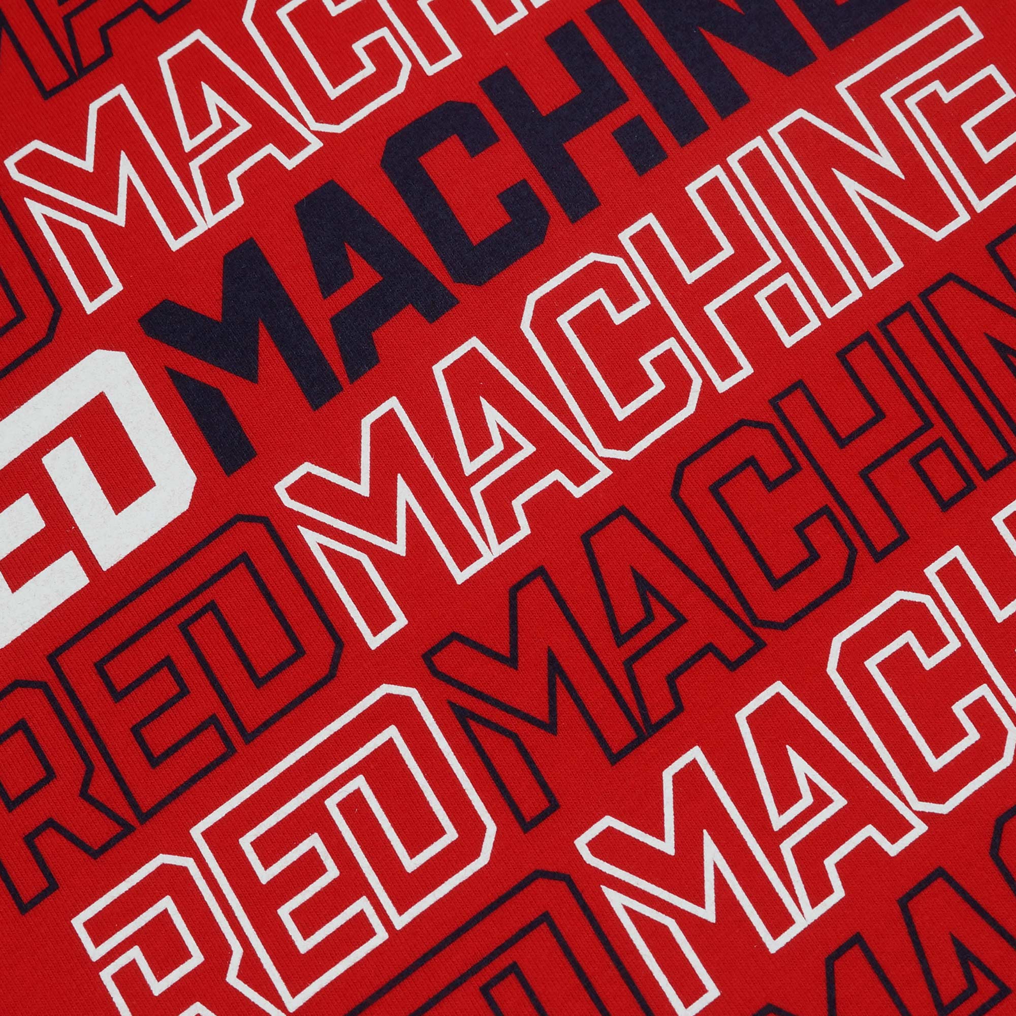 Футболка женская слоган "Red Machine" красная