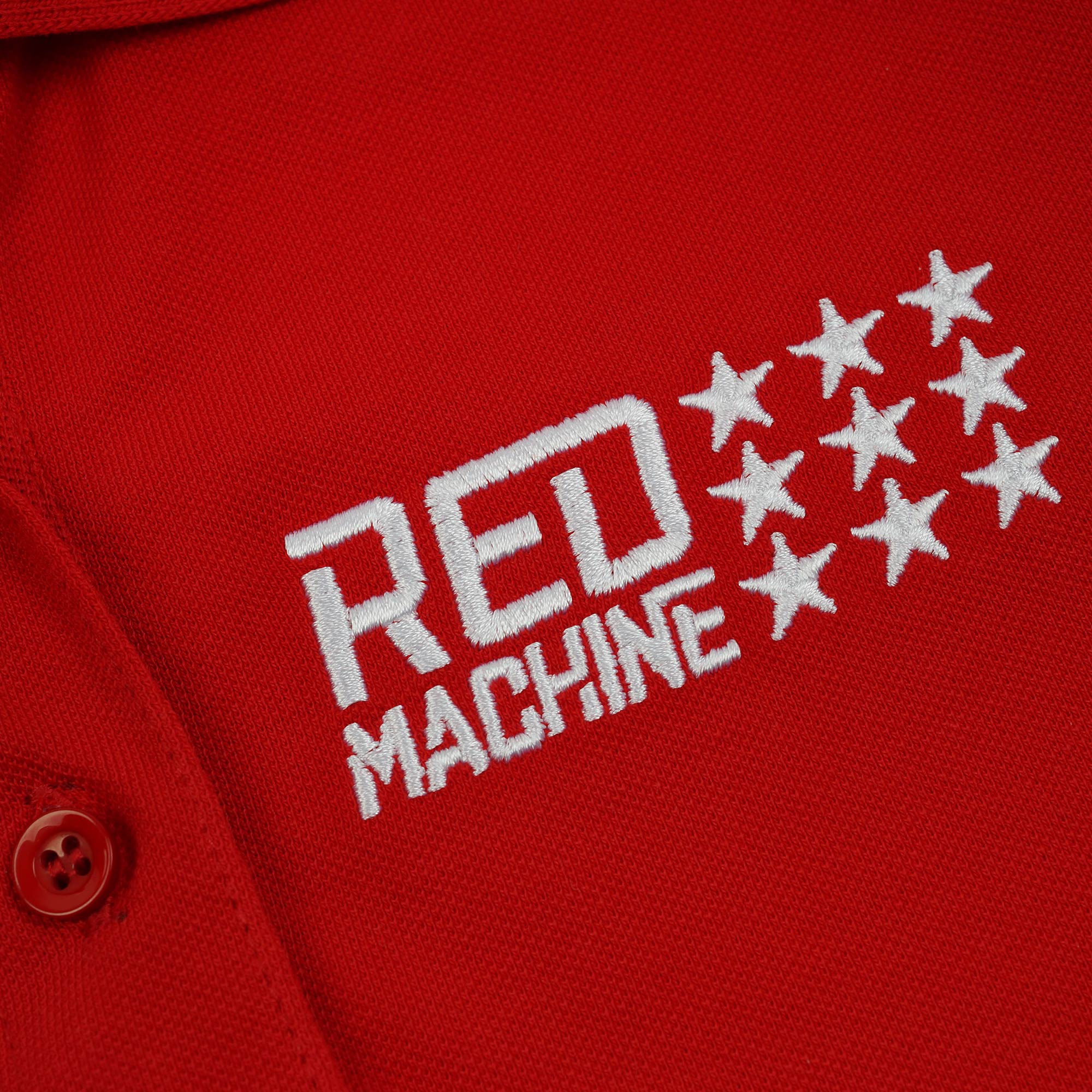 Поло женское красное "Red Machine. 9 звезд"