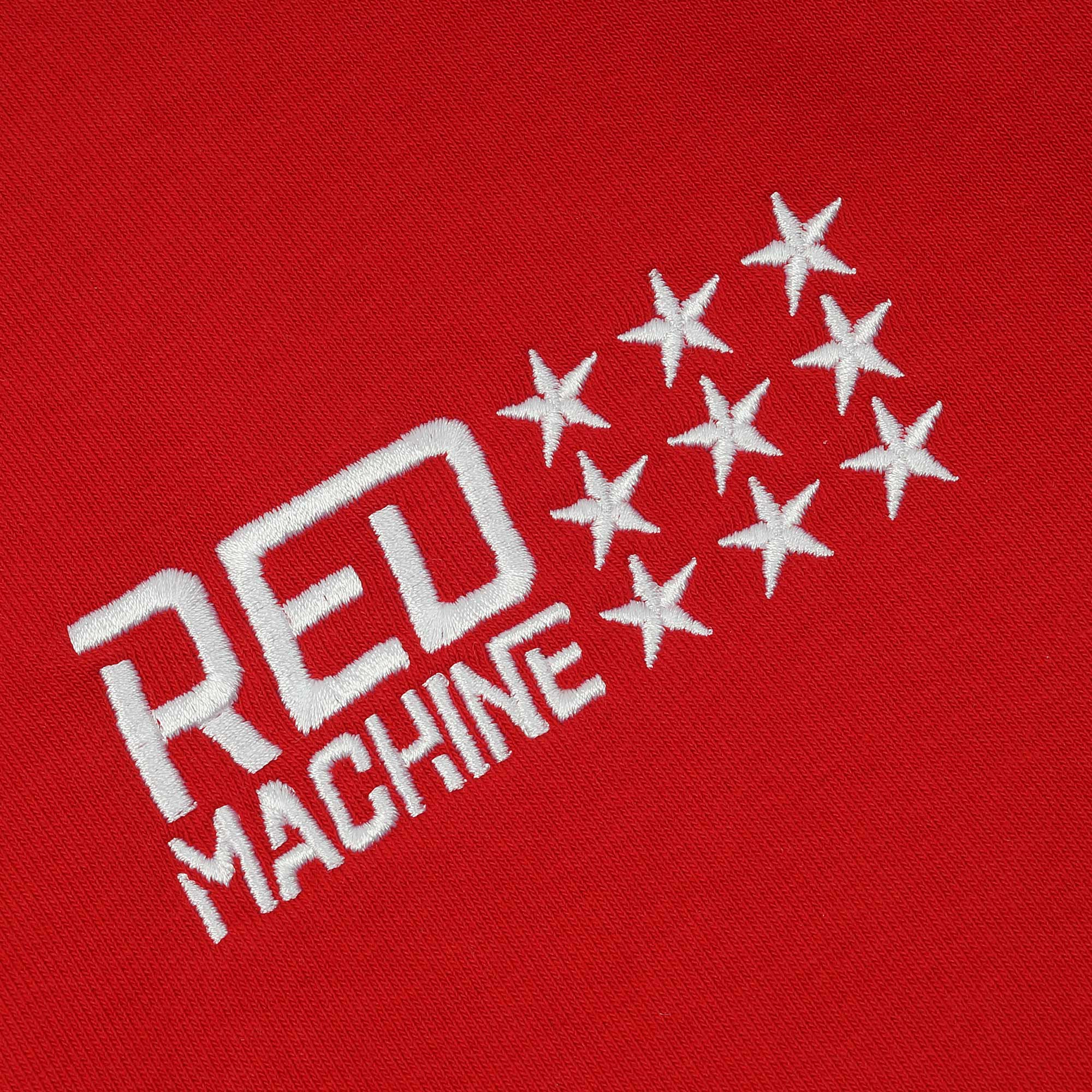 Худи на молнии мужское красное "Red Machine. 9 звезд"