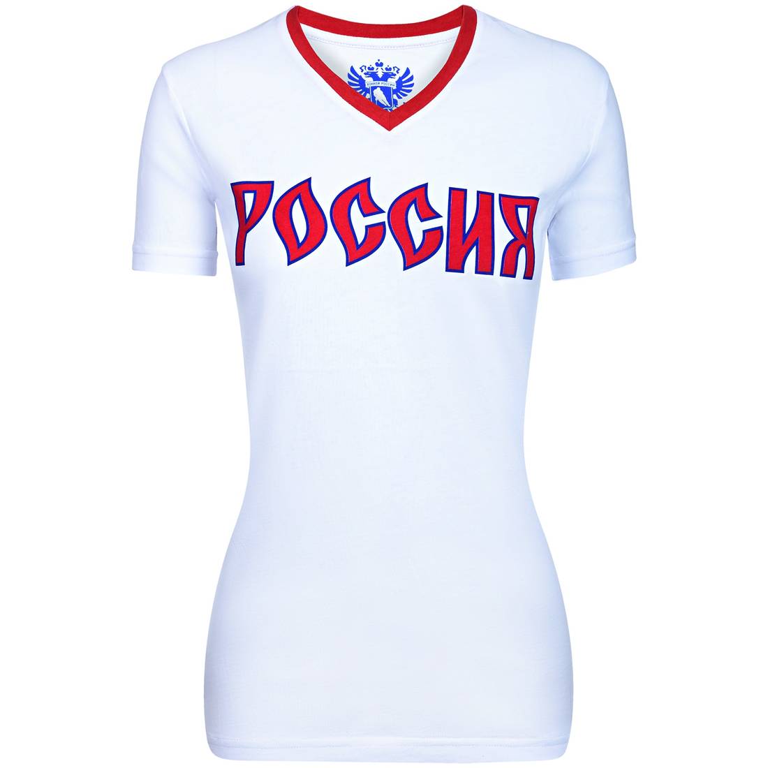 Футболка женская белая "Россия"
