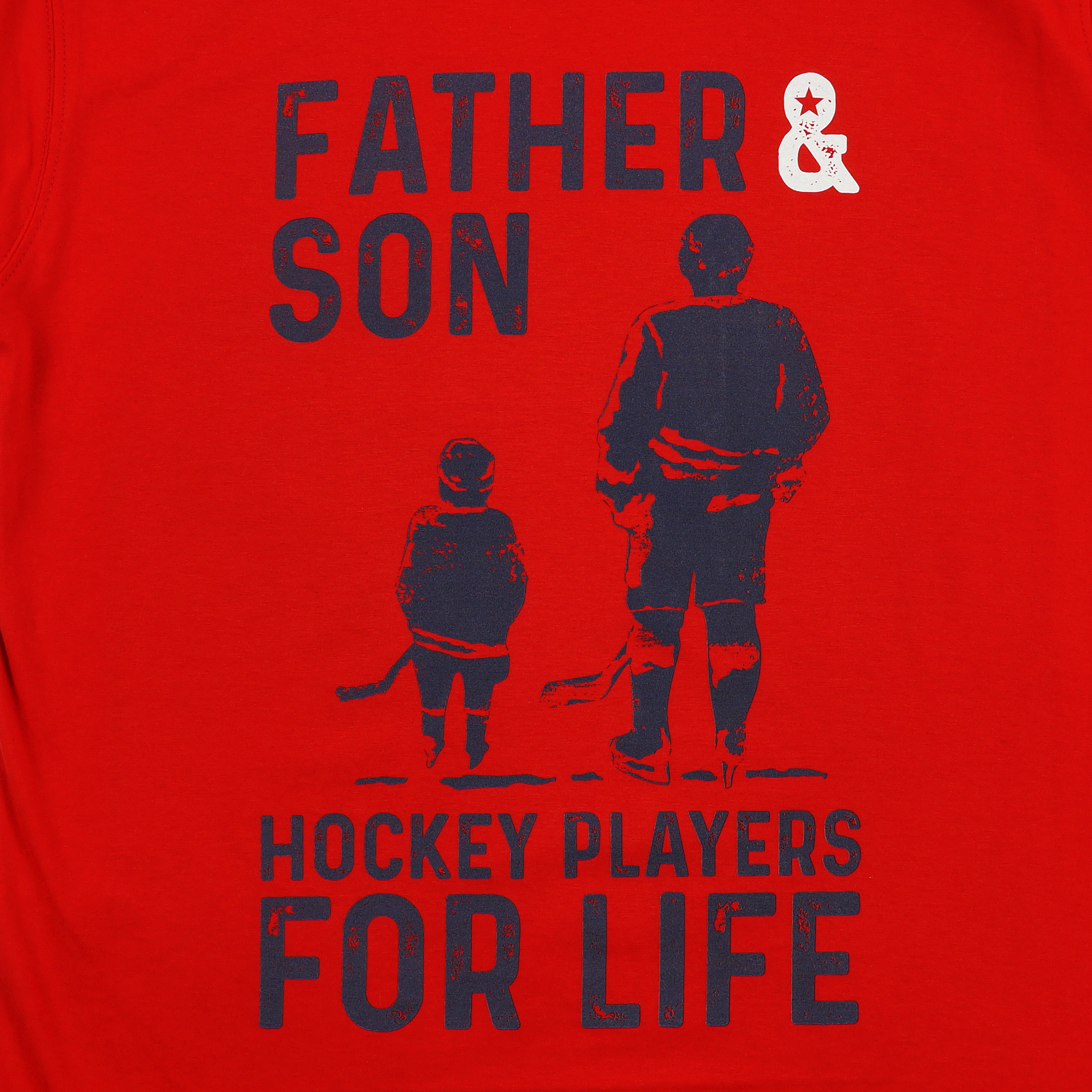 Футболка_Father&Son Hockey players for life красный