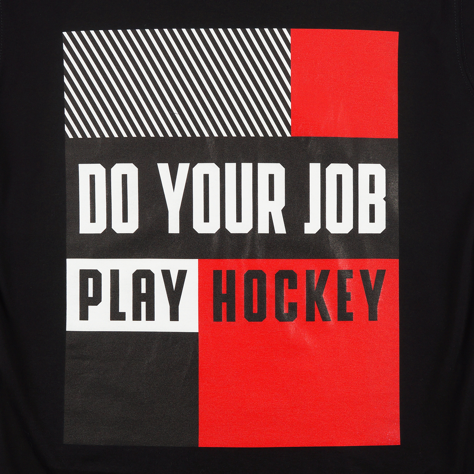 Футболка_Do your job play hockey черный