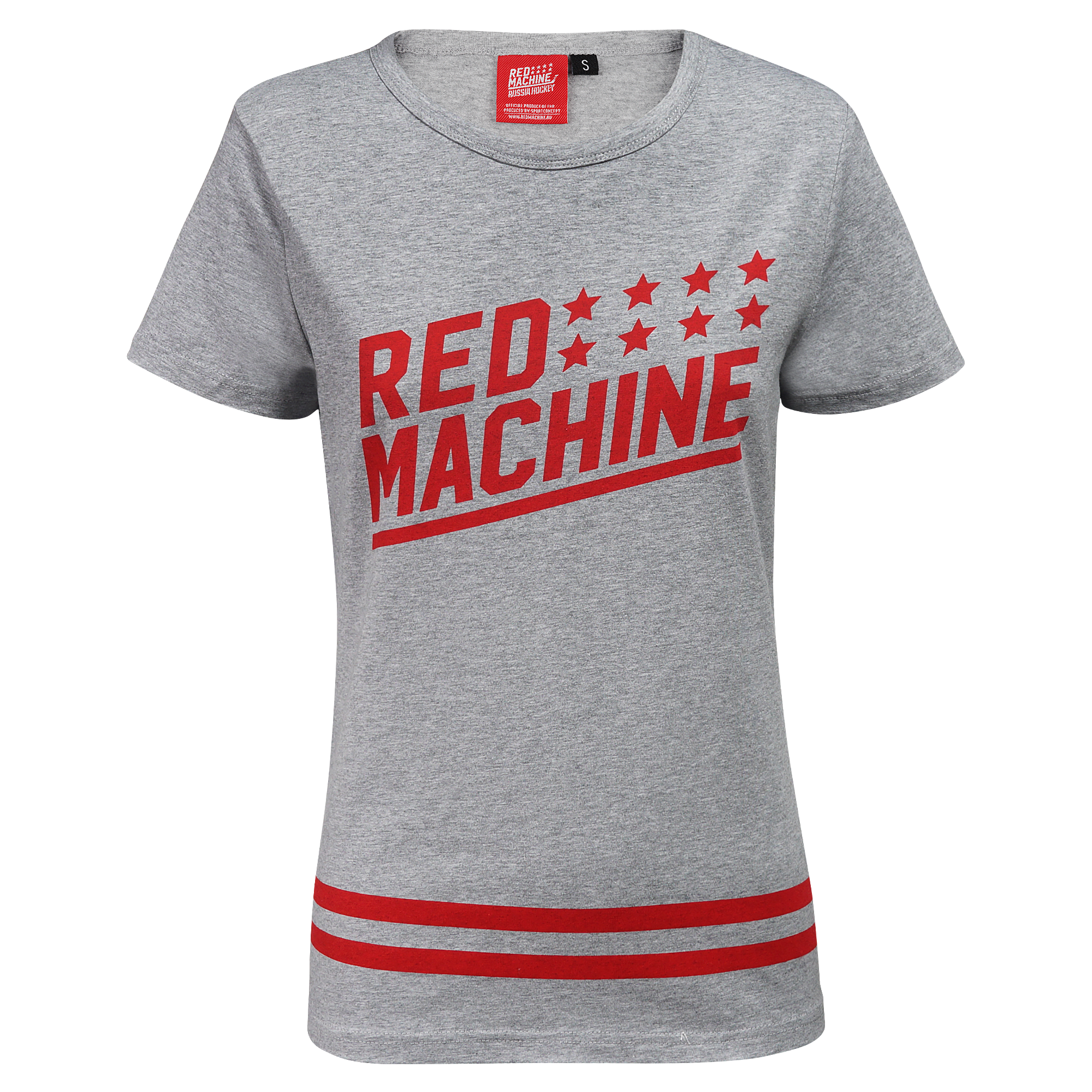 Футболка женская серая "Red Machine"